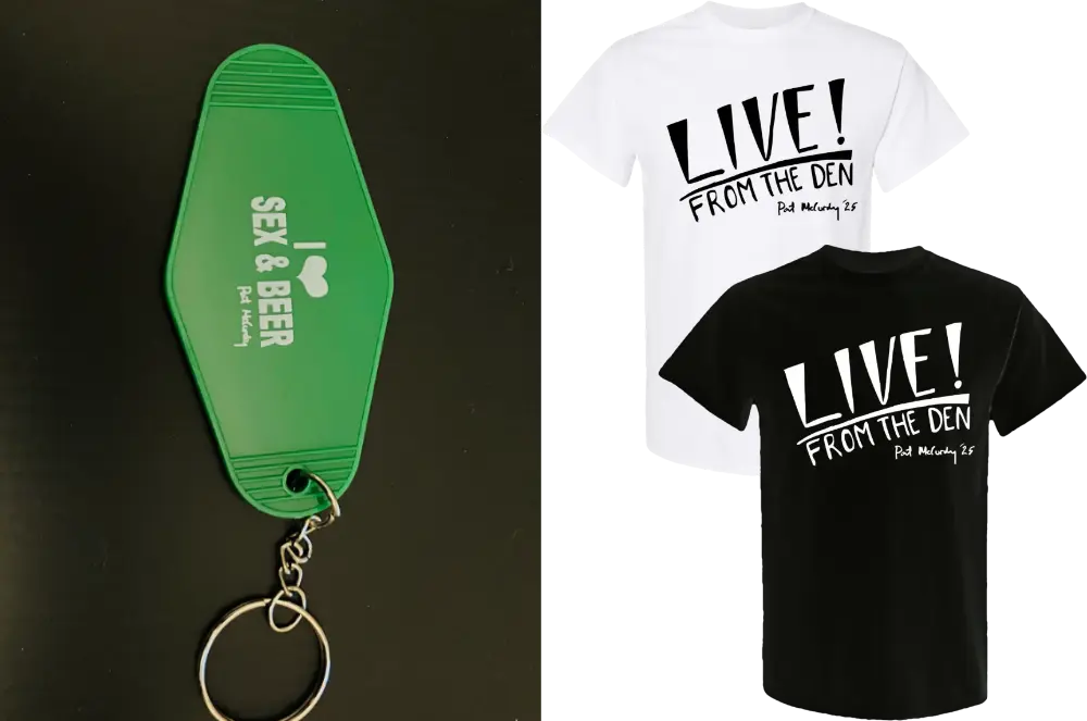Keychain and shirts